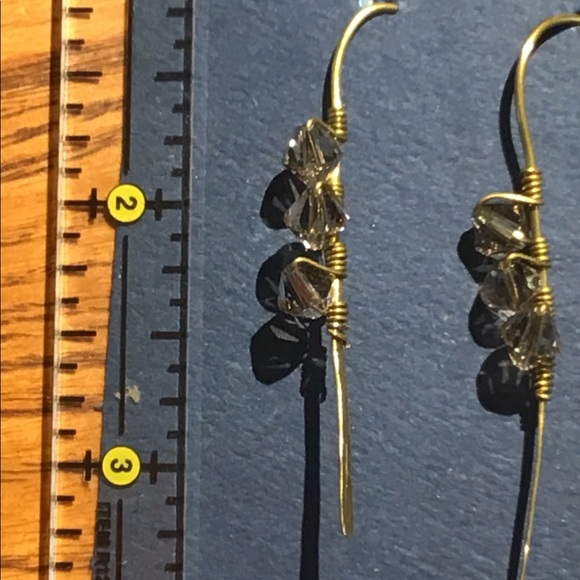 Copper Wired Swarovski Earrings - Picture 2 of 2